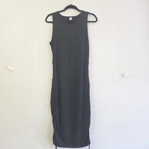 Source Unknown Black Sleeveless Midi Tank Dress